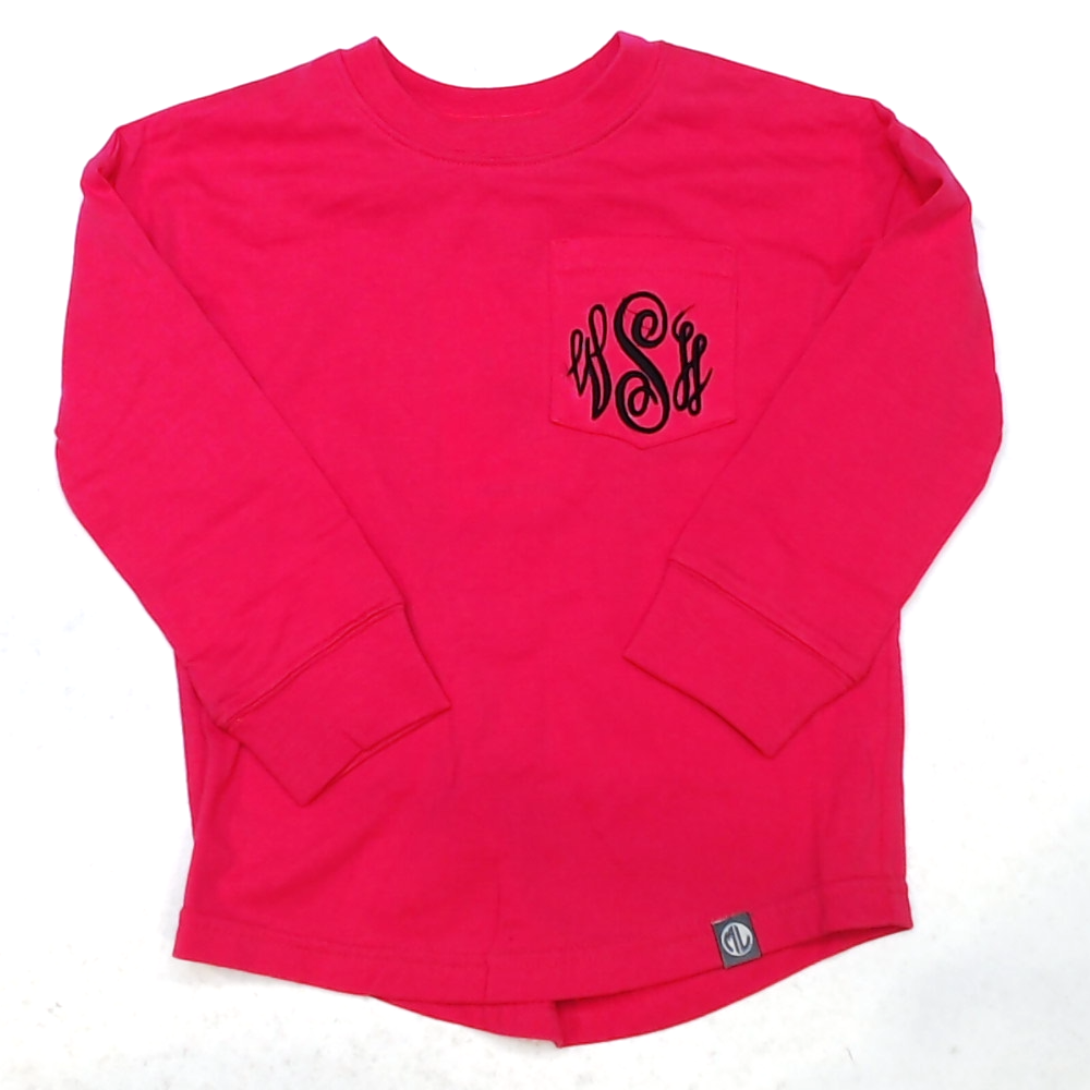 BLOOPER KIDS: Monogrammed Kids Long Sleeve Shirt