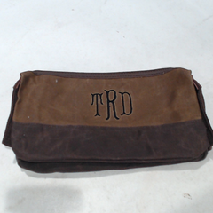 BLOOPER BAG: Personalized Waxed Canvas Dopp Kit