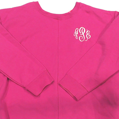 BLOOPER CLOTHING: Monogrammed Open Back Sweatshirt