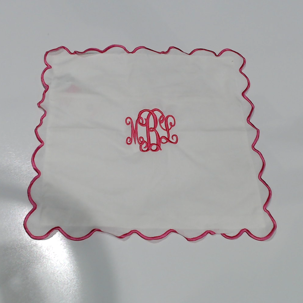 BLOOPER ACCESSORY: Monogrammed Scalloped Pillow Sham