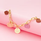 Monogrammed Fall Charm Bracelet | Gold