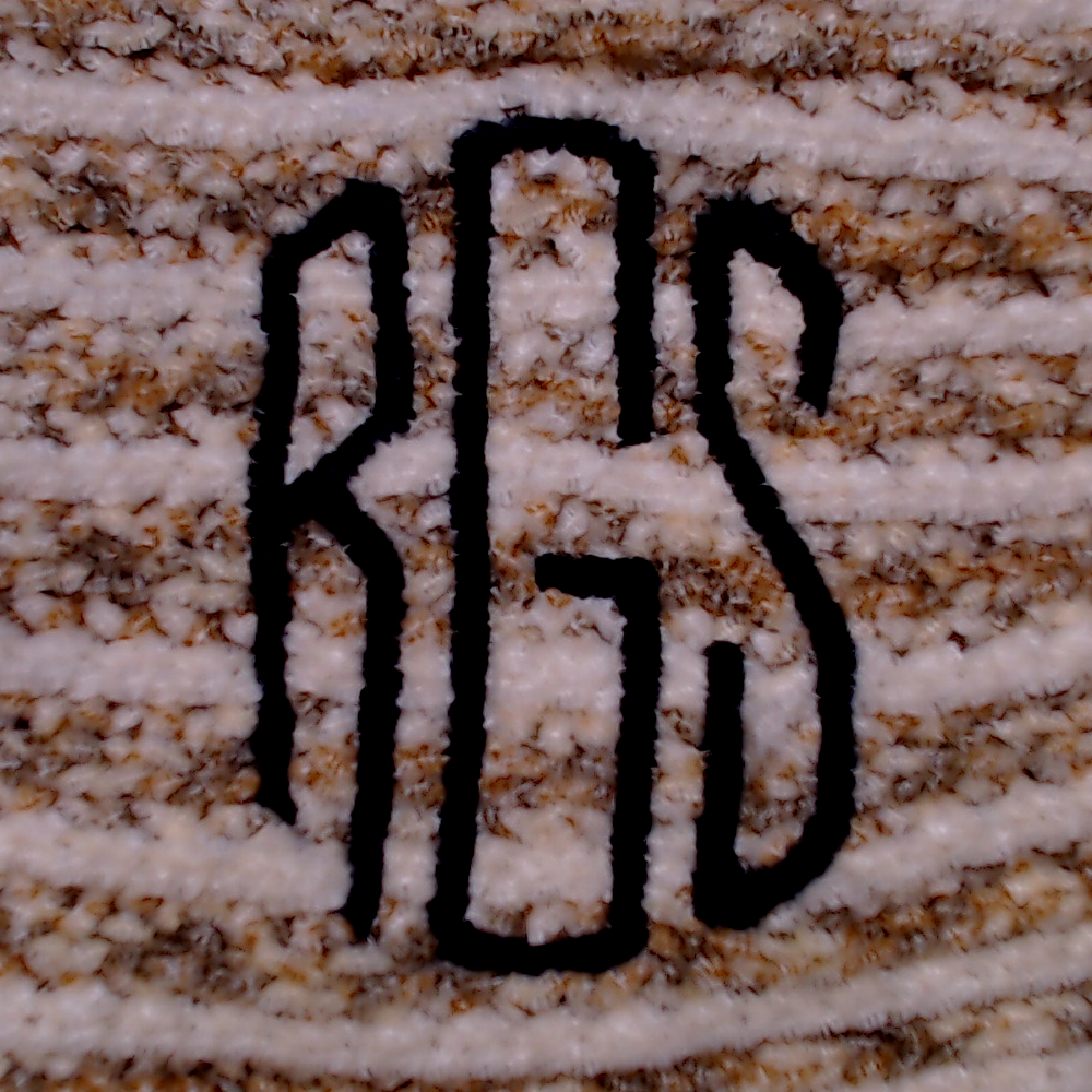 BLOOPER CLOTHING: Monogrammed Striped Chenille Poncho