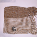 BLOOPER CLOTHING: Monogrammed Striped Chenille Poncho