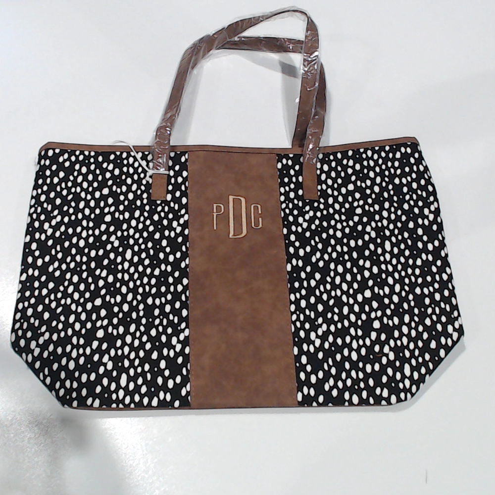 BLOOPER BAG: Monogrammed Dottie Tote Bag