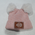 BLOOPER KIDS: Monogrammed Kids Pom Pom Beanie