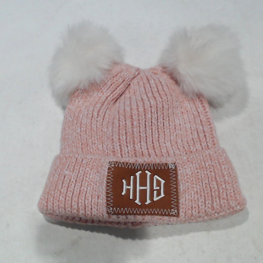 BLOOPER KIDS: Monogrammed Kids Pom Pom Beanie