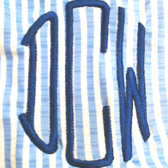 BLOOPER SWIM: Monogrammed Ruched Tankini