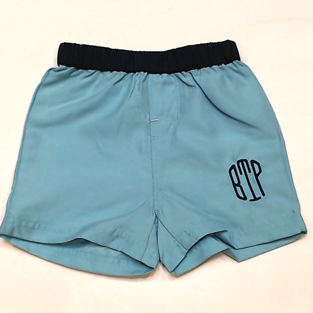 BLOOPER KIDS: Monogrammed Boys Swim Trunks