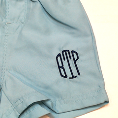 BLOOPER KIDS: Monogrammed Boys Swim Trunks