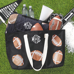 Football XL tote spill shot