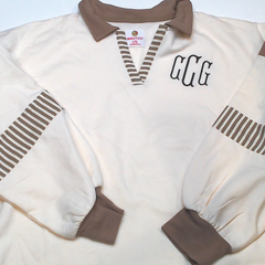 BLOOPER CLOTHING: Monogrammed Colorblock Sweatshirt