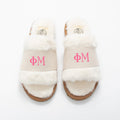 Phi Mu Fuzzy Slippers | Sorority Gift Idea