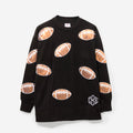 Monogrammed Sequin Sports Sweatshirt in Black