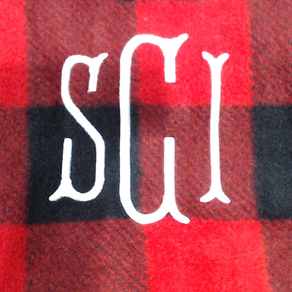 BLOOPER CLOTHING: Monogrammed Buffalo Plaid Fleece Pullover