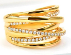 Chunky Layered Ring | Gold
