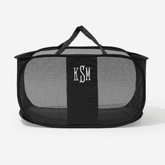 Monogrammed Laundry Basket in Black
