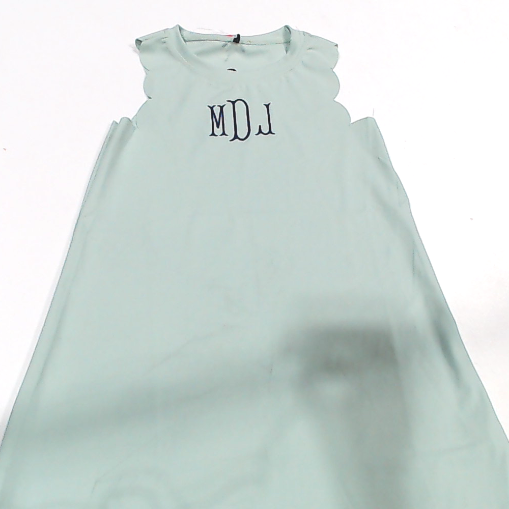 BLOOPER KIDS: Monogrammed Girls Scallop Dress