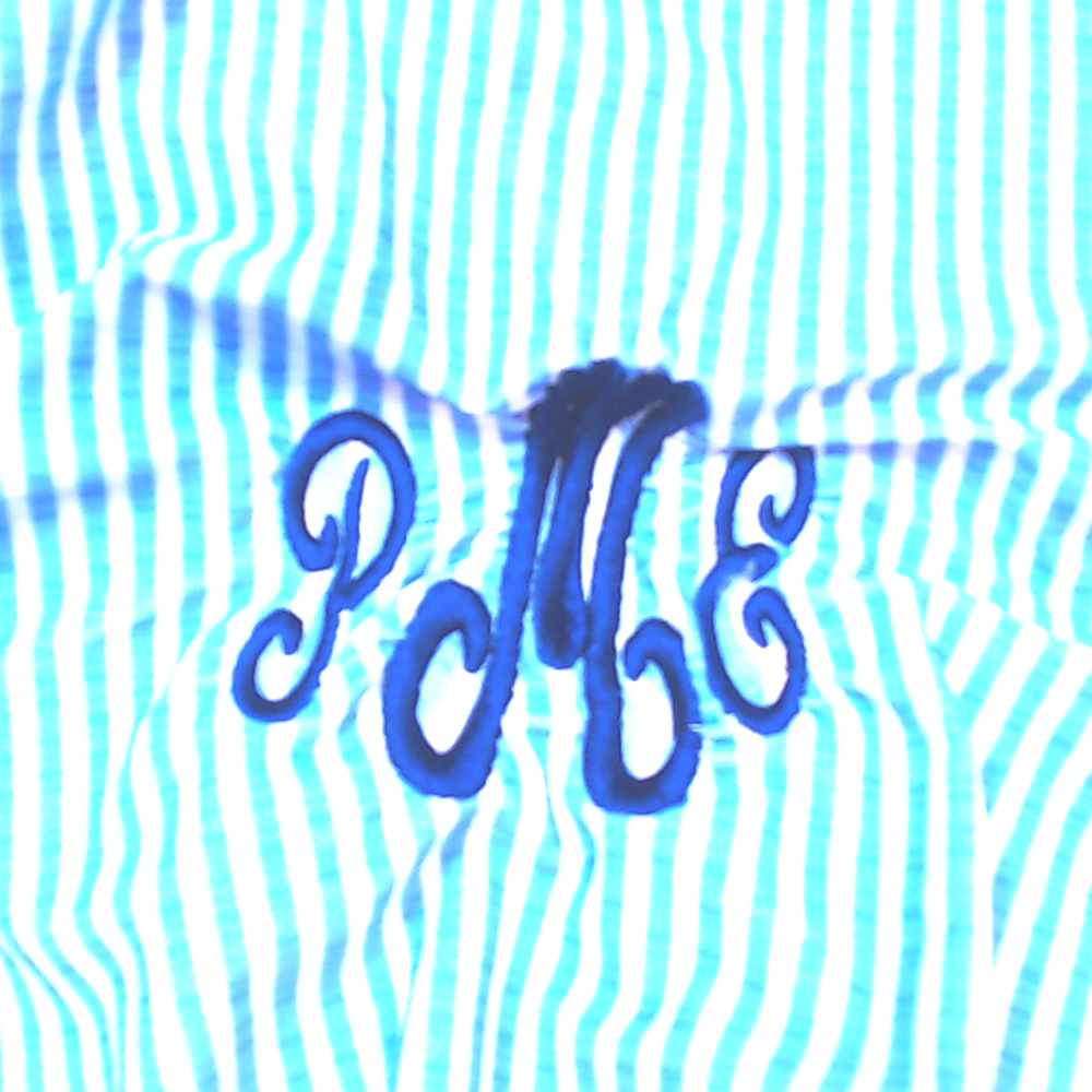 BLOOPER SWIM: Monogrammed Ruched Tankini
