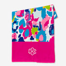 Monogrammed Beach Towel | Watercolor Cheetah