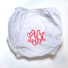 BLOOPER KIDS: Monogrammed White Eyelet Baby Bloomers
