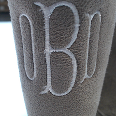 BLOOPER KIDS: Monogrammed Kids Sherpa Tie Booties