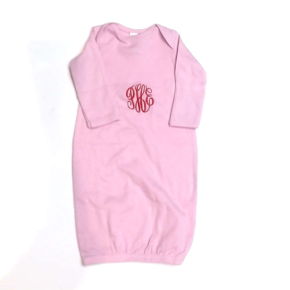BLOOPER KIDS: Monogrammed Baby Layette Gown