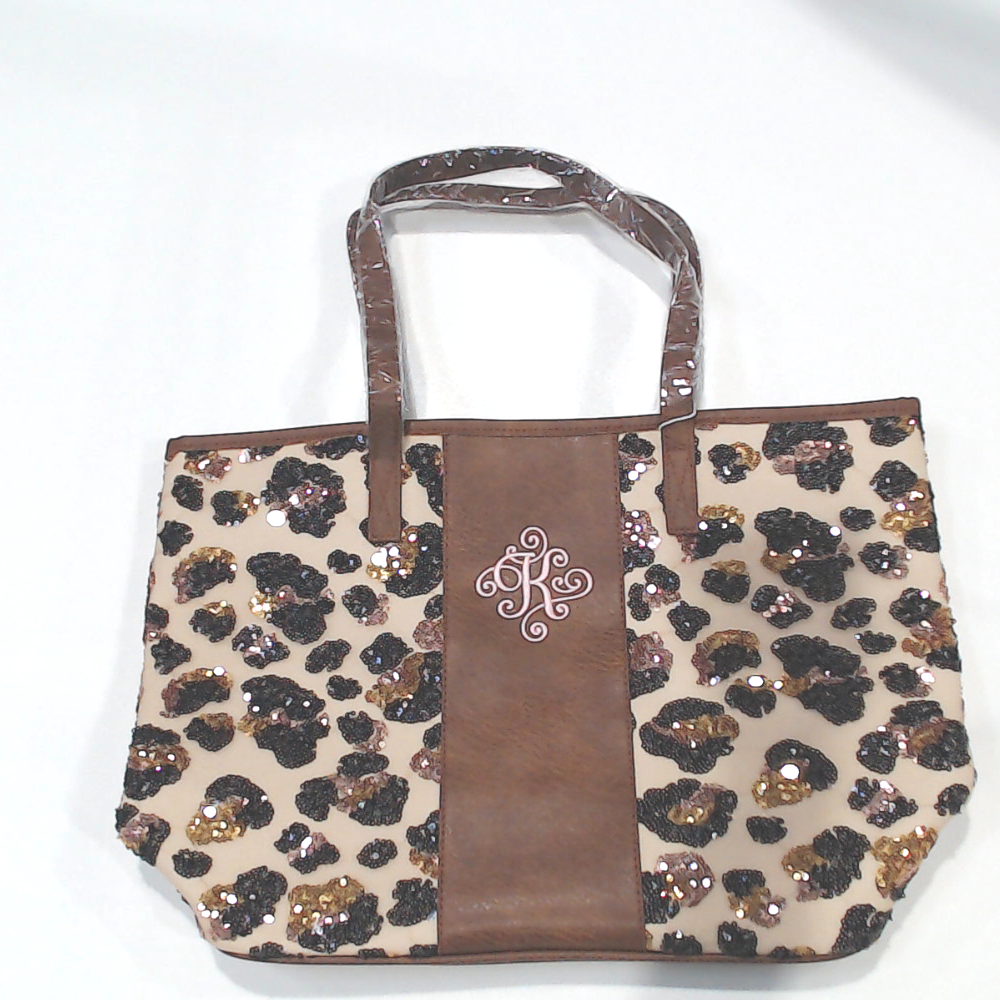 BLOOPER BAG: Monogrammed Leopard Tote Bag