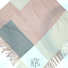 BLOOPER CLOTHING: Monogrammed Colorblock Poncho
