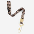 monogrammed breakaway lanyard in leopard print