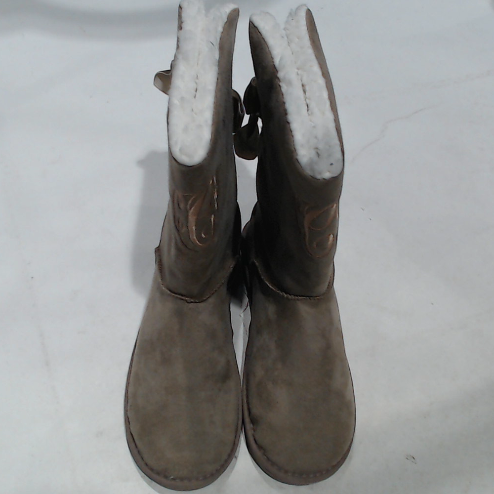 BLOOPER SHOES: Monogrammed Sherpa Tie Booties