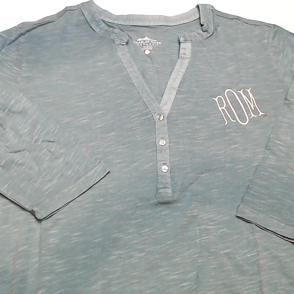 BLOOPER CLOTHING: Monogrammed Henley