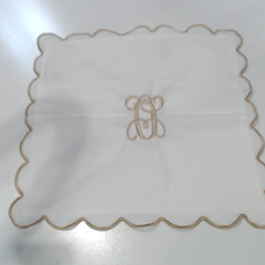 BLOOPER ACCESSORY: Monogrammed Scalloped Pillow Sham