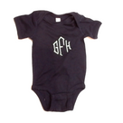 BLOOPER KIDS: Monogrammed Baby Short Sleeve Bodysuit