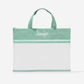 personalized reusable storage bag in mint