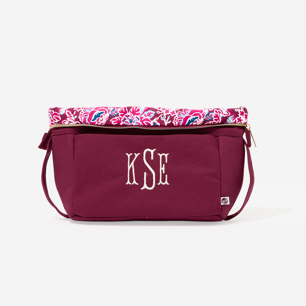 monogrammed foldover cosmetic case