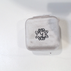 BLOOPER ACCESSORY: Monogrammed Velvet Travel Jewelry Case
