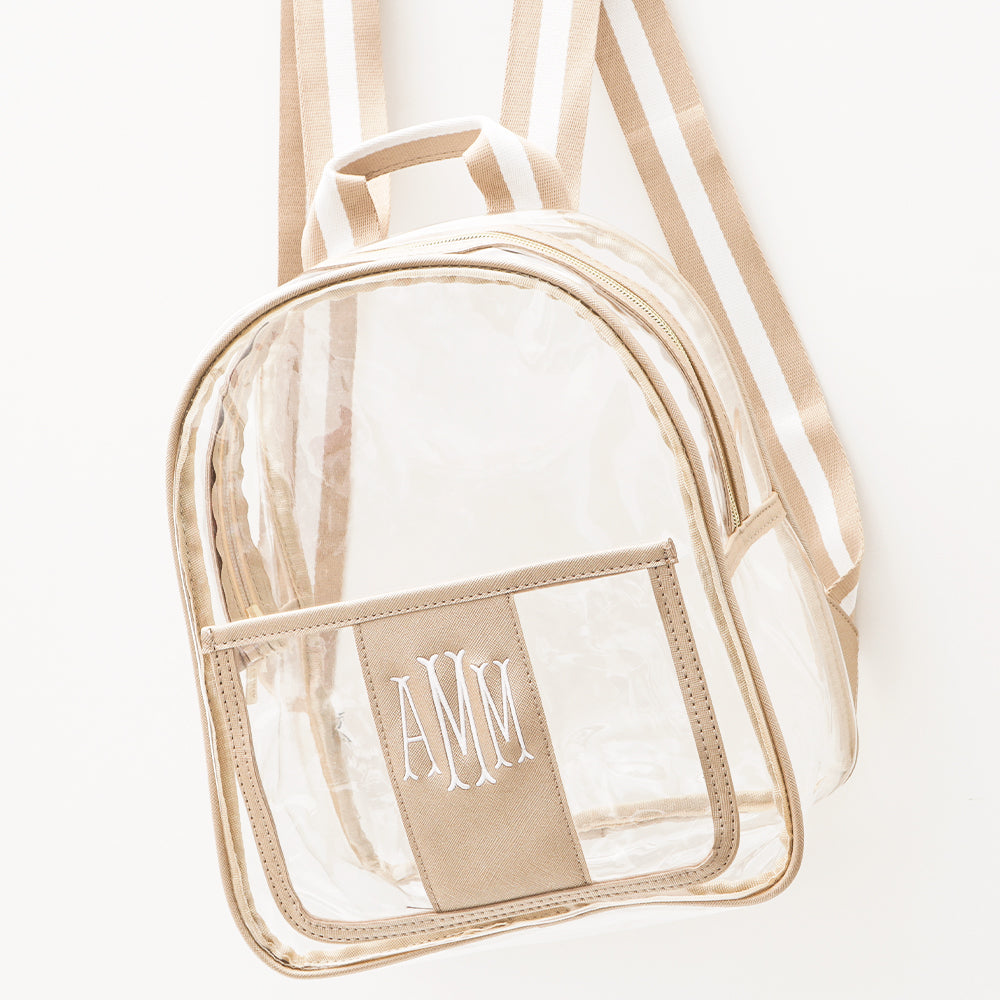 clear mini backpack cheap Ravinia Stadium Approved Crafted from durable TPU and 600D recycled polyester Lila's Clear Mini Backpacks -