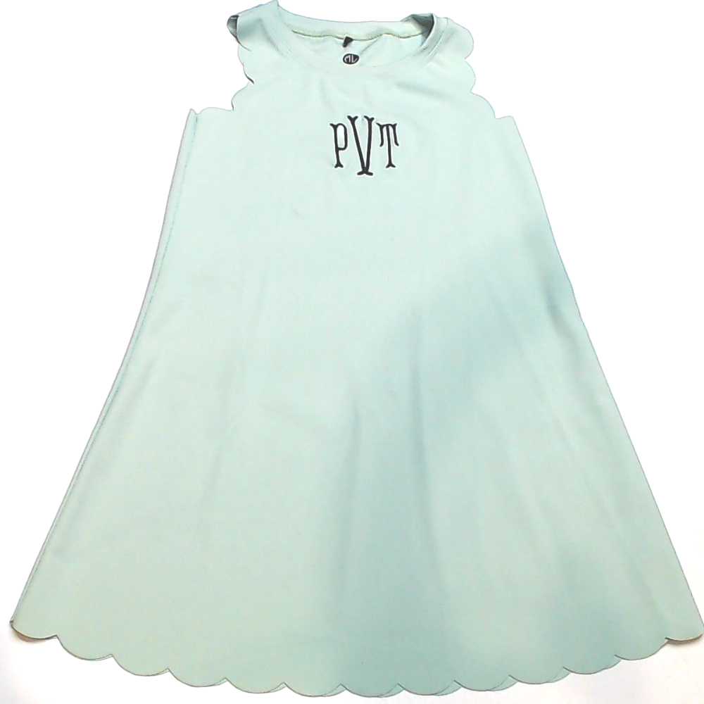 BLOOPER KIDS: Monogrammed Girls Scallop Dress