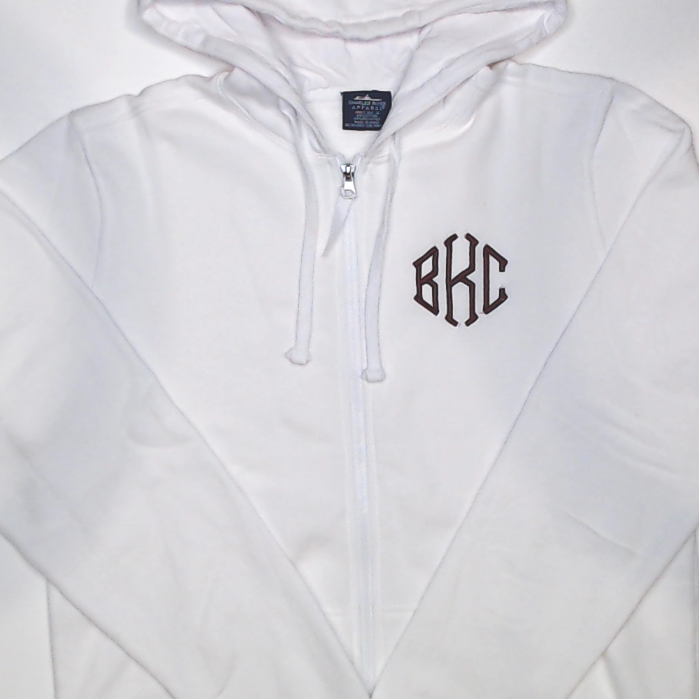 BLOOPER CLOTHING: Monogrammed Hooded Sweatshirt Jacket