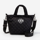 Monogrammed Diamond Quilted Crossbody | Black