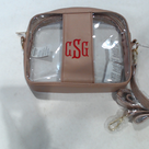 BLOOPER BAG: Monogrammed Clear Stadium Crossbody Bag