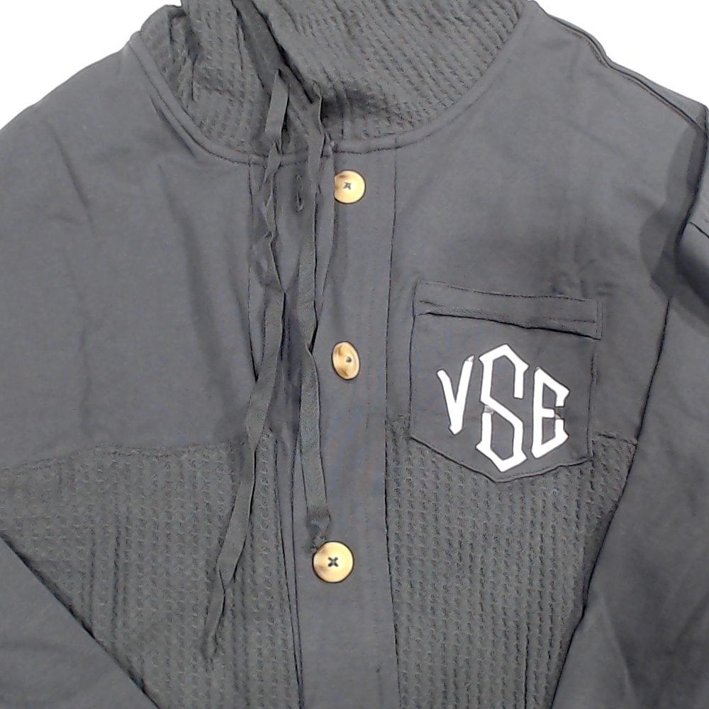 BLOOPER CLOTHING: Monogrammed Waffle Knit Shacket