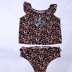 BLOOPER KIDS: Monogrammed Kids Ruffle Tankini