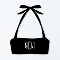 BLOOPER SWIM: Monogrammed Bandeau Top