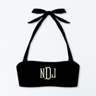 BLOOPER SWIM: Monogrammed Bandeau Top