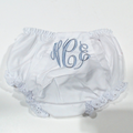 BLOOPER KIDS: Monogrammed White Eyelet Baby Bloomers