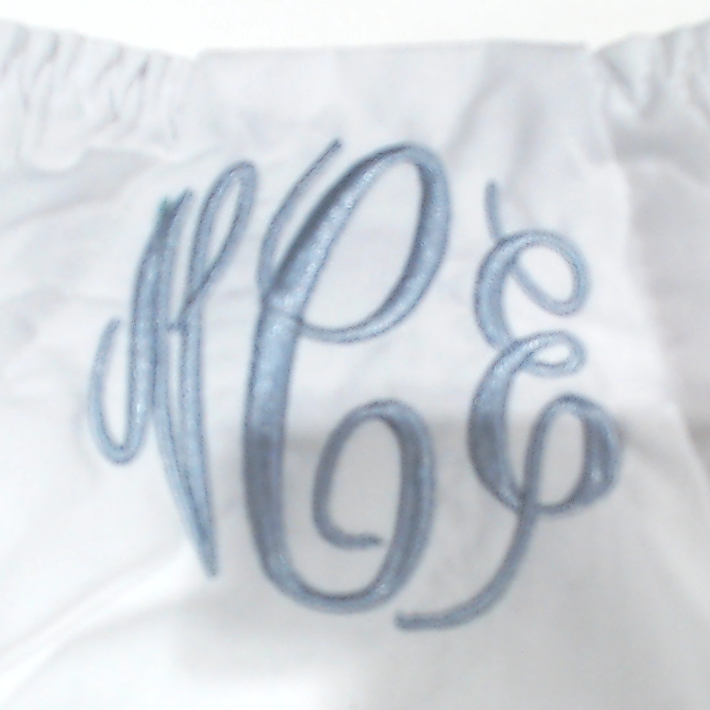 BLOOPER KIDS: Monogrammed White Eyelet Baby Bloomers