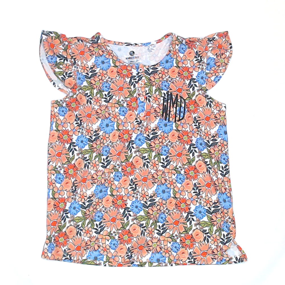 BLOOPER CLOTHING: Monogrammed Ruffle Top