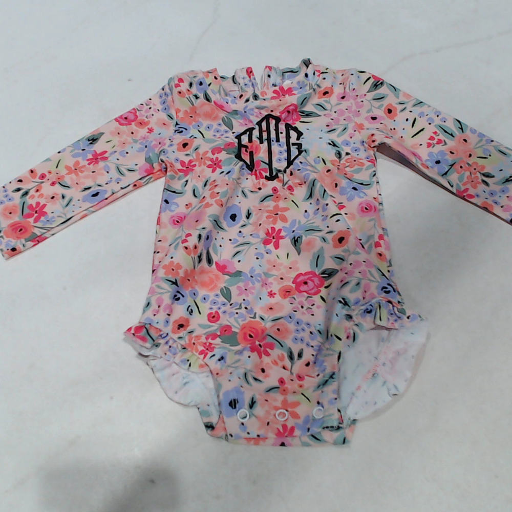 BLOOPER KIDS: Monogrammed Kids Rashguard Swimsuit