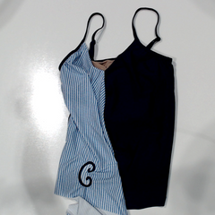BLOOPER SWIM: Monogrammed Ruched Tankini